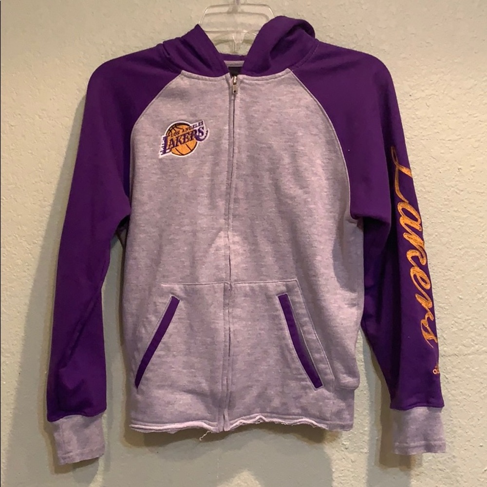 Los Angeles Lakers zipup fleece jacket with hoodie